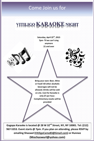 Vitiligo Karaoke Night April 2015