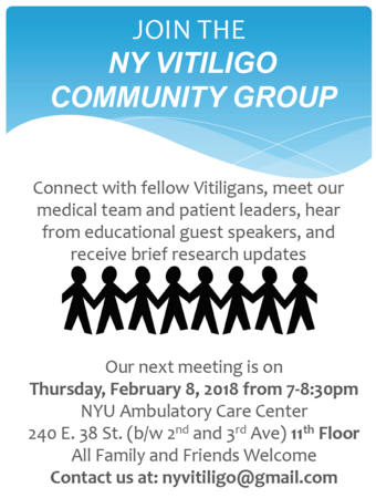 Ny Vitiligo Community Group  Meeting February 2018