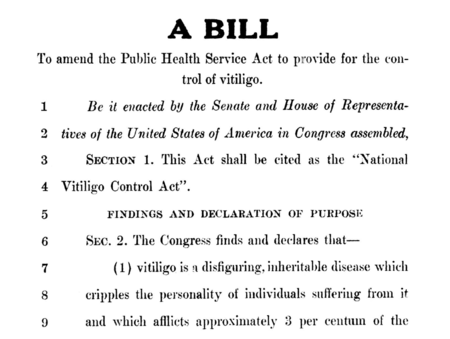 National Vitiligo Control Act 1977