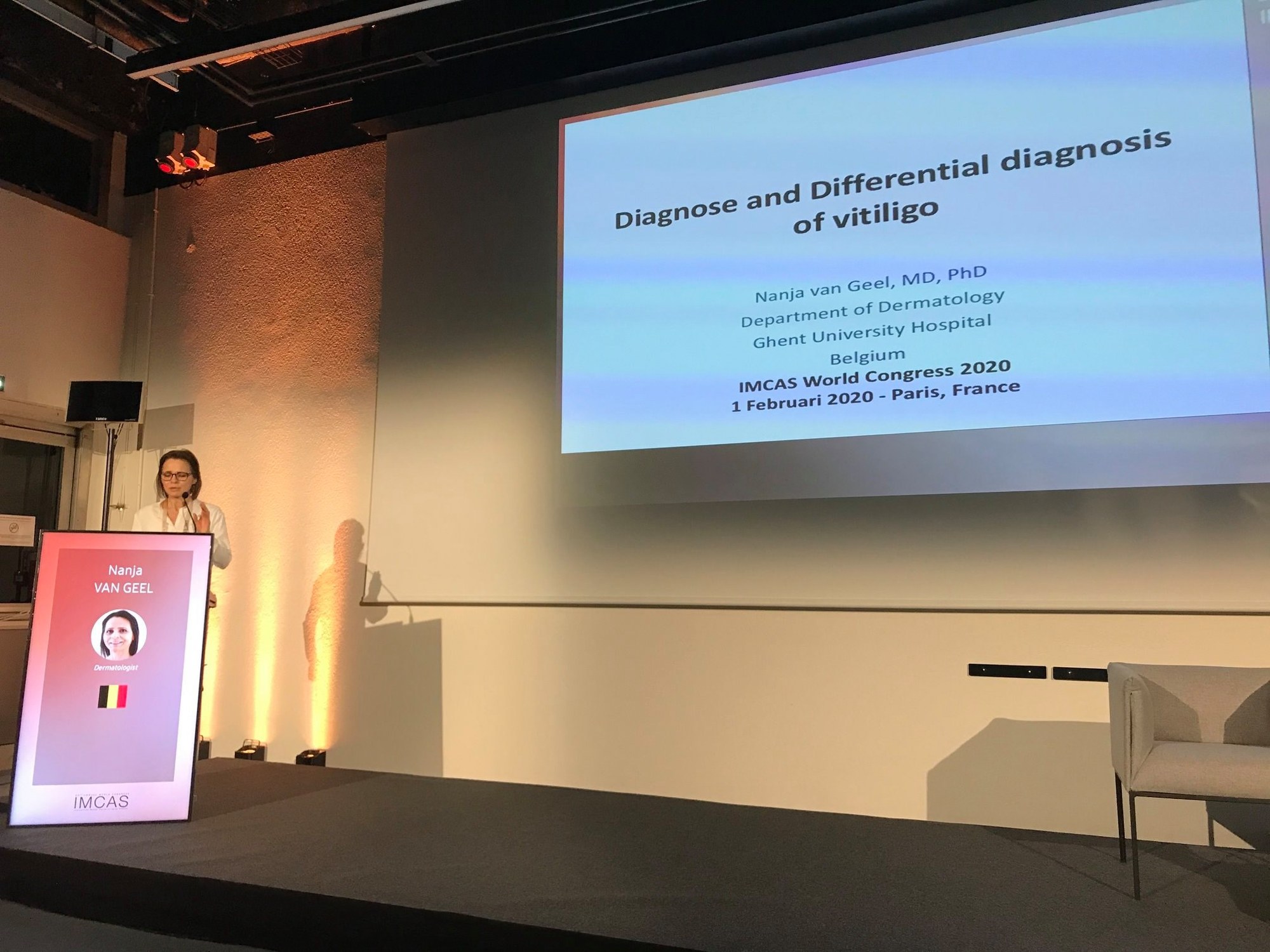 Vitiligo session at IMCAS Paris January 2020 - Nanja van Geel 