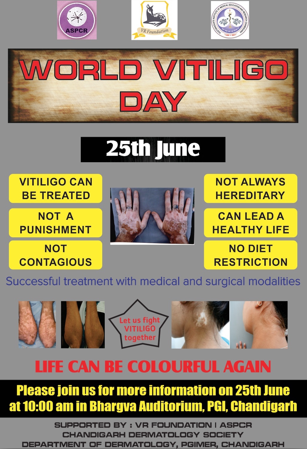 World Vitiligo Day 2014 - India - Poster